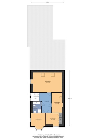 Floorplan - Semsstraat 30, 9501 GB Stadskanaal